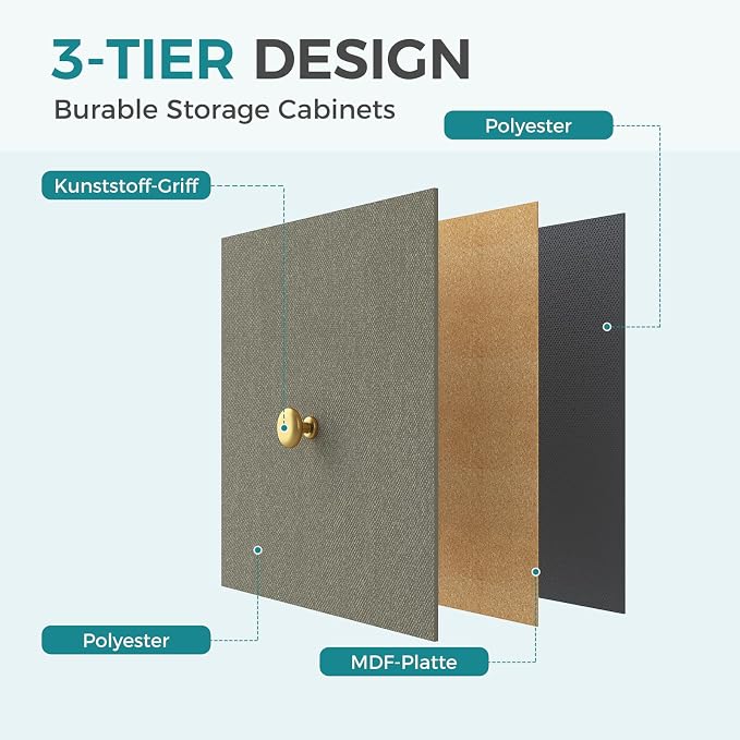 OLIXIS 8 Drawer Storage Dresser for Bedroom, Closet Organizers Units | Fabric Dresser with Wooden Top, Chest of Drawers Clothes Storage, Tower Cabinet, TV Stand Furniture, Dark Green