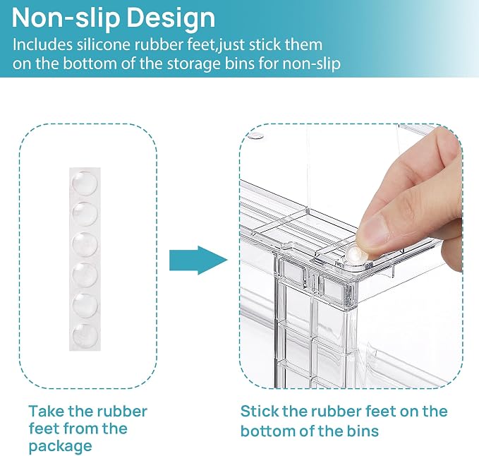 Vtopmart 3 pack Easily Clear Storage Dawers