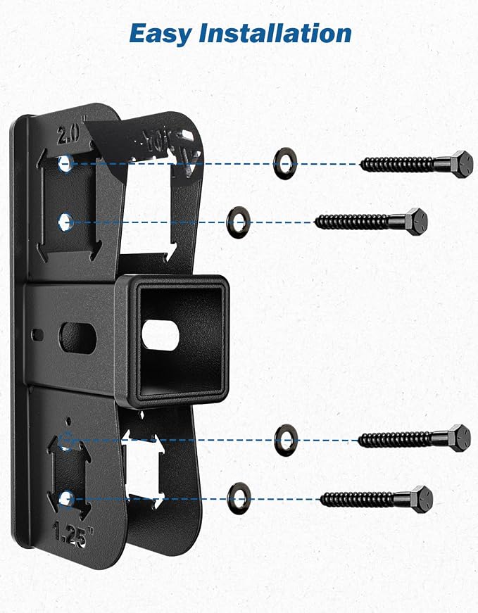JOYTUTUS 2" Receiver Hitch Wall Mount, 300LBS Load Capacity, Garage Storage Organizer for Bike Rack Hitch, Cargo Rack & Hitch Ski Rack