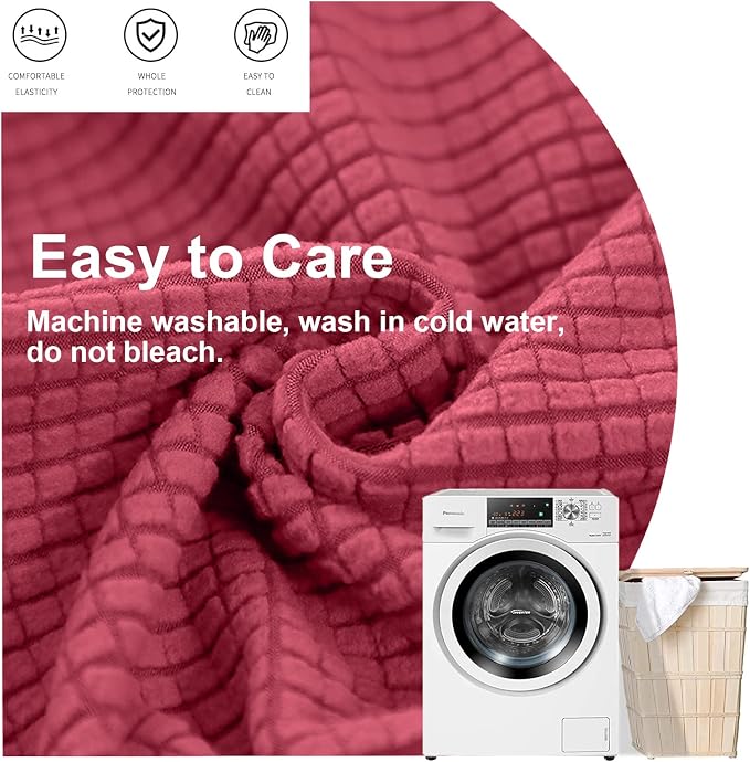 FUANGUI Ottoman Cover Slipcovers Rectangular Folding Stretch | Storage Bench Footrest Sofa Stool Covers Footstool Protector with Elastic Bottom, Removable Washable,Large