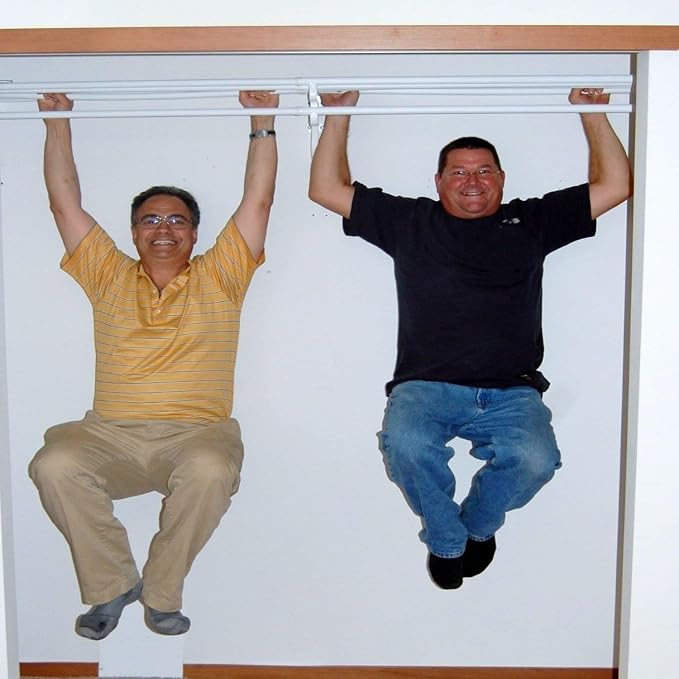 Hanging Shelf - Closet Rod - Expands 17.5-27” - White, Closet Shelves - Strong, Holds 200 lbs - DIY, Easy Install - to 2 Side Walls - Alternative to Wire Shelving