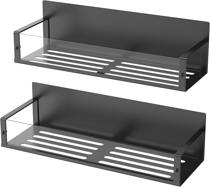 HuggieGems 2 Pack Magnetic Spice Storage Rack Organizer for Refrigerator and Oven, Clear Fridge Organizers and Storage