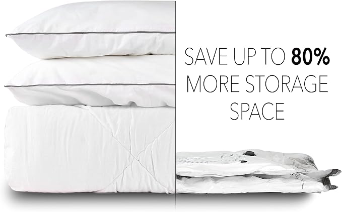 SpaceAid Jumbo Vacuum Storage Bags, Space Saver Sealer Compression Bags for Comforters, Blankets, Pillows, Bedding, Clothes (XX-Large 3 Pack)