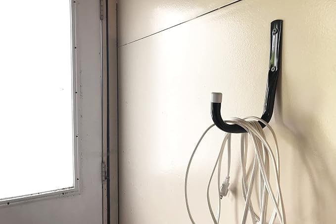 Shepherd Hardware 8088E Heavy Duty Steel Garage Storage/Assorted Utility Hooks, 6 Pack, black, 3.5"/ 5"/ 7.5"