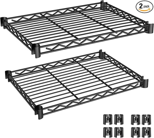 VIPEK 2Pack Wire Shelf for Clothes Rack, 19.5" x 15.7", Black | Wire Shelf Only Suitable for V5 Medium, V40, V60, V70 Clothes Rack Quick Installation
