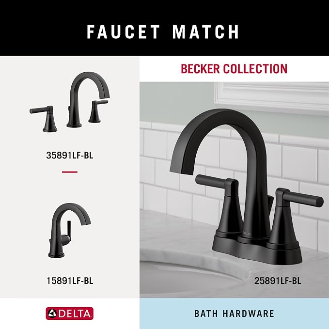 Delta Faucet Becker (1-Pack) 24" Bathroom Towel Rack/Bar, Matte Black, Wall Mounted BCK24-MB