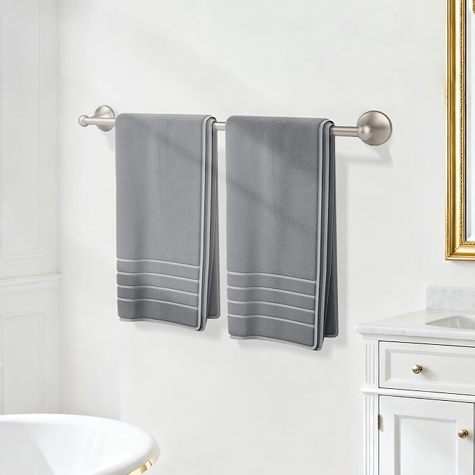 Antique Bathroom Towel Bar Brushed Nickel, 24 Inch Towel Racks for Bathroom Wall Mounted,Bathroom Towel Holder,Home Decor Towel Rod