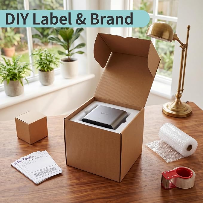 CRUGLA 8x8x8 Shipping Boxes, 15 Pack Brown Kraft Folding Mailer Boxes, 3-Ply Corrugated Cardboard Cube Box Mailers for Small Business Packaging, Mailing & Gifts
