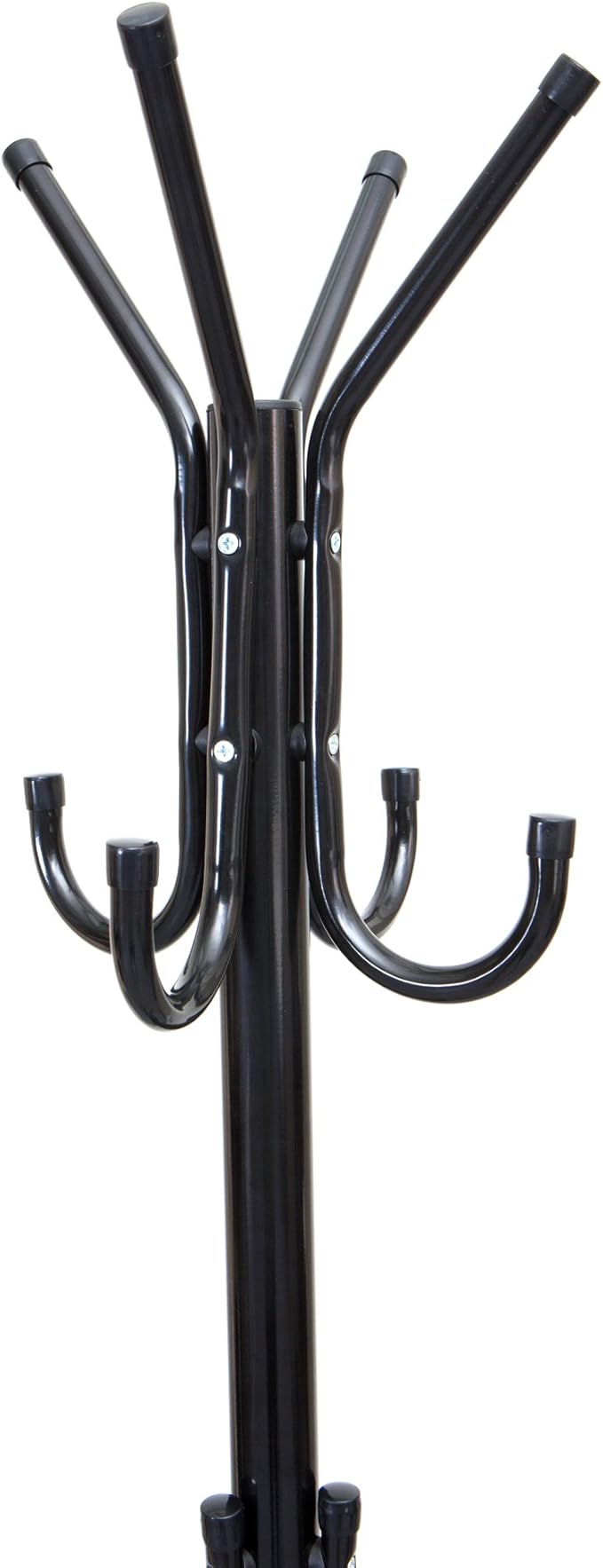 Mind Reader Freestanding Coat Rack, Multi-Tier Organizer for Office and Entryway, Metal, Black