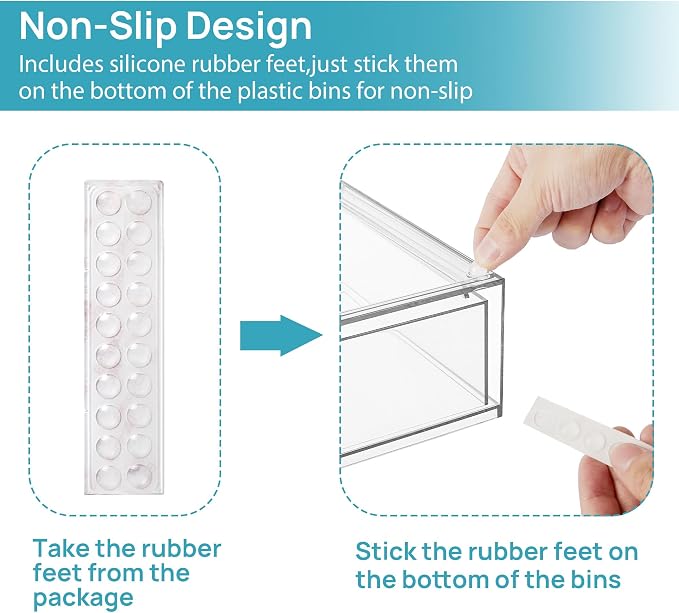 Vtopmart 6 Pack Baby Bottle Organizer Set, Stackable Storage Drawers Ideal for Kichen Countertop, Vanity, Bathroom, Cabinet, Pantry Organization