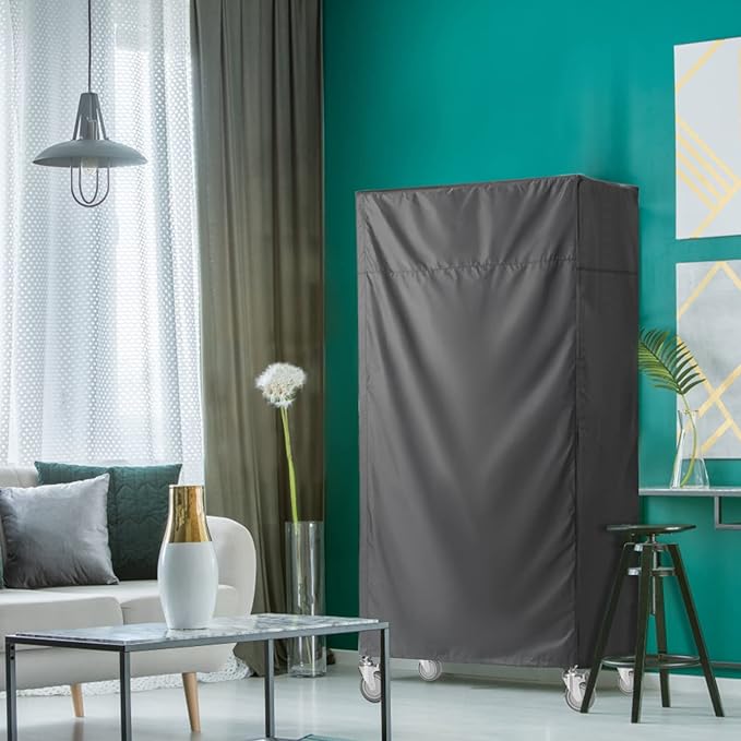 Storage Shelving Cover, Fits 36" W x 18" D x 72" H Shelving Unit | Waterproof Shelf Dust Cover, Front Nylon Buckles for Easy Access, For Rack in Garment, Basement, Pantry (No Shelves)