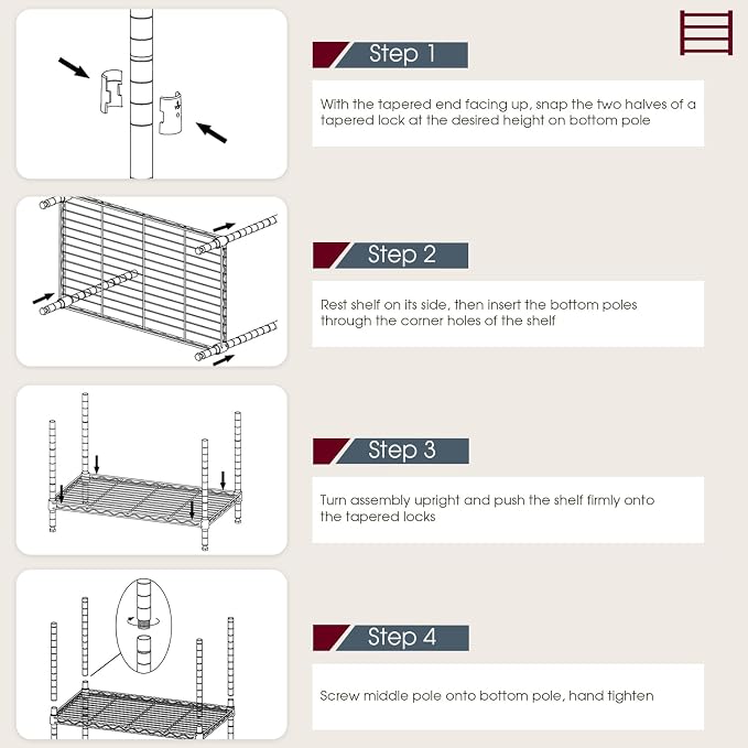 BestOffice NSF Wire Shelving Unit 6Shelf Large Storage Shelves Heavy Duty Metal Wire Rack Shelving Height Adjustable Commercial Grade Utility Steel Storage Rack Casters 6000LB Capacity-18x48x77,Chrome