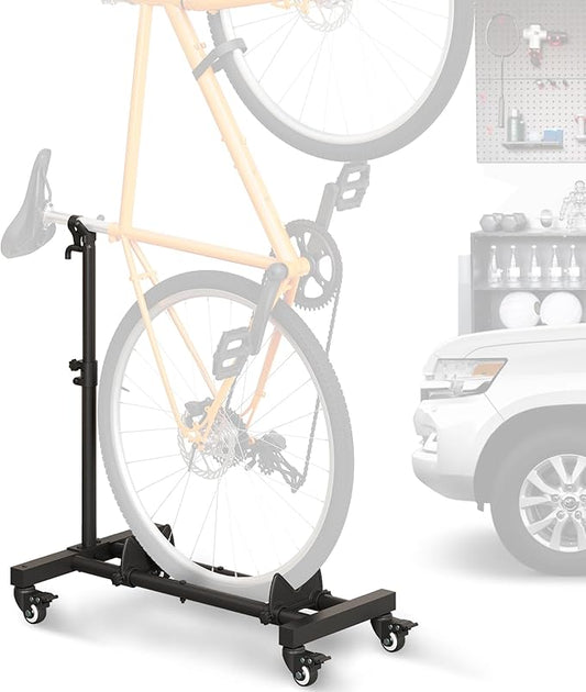 Sttoraboks Vertical Bike Stand, Freestanding Bike Rack Garage Storage Upright Bicycle Floor Stand Indoor Bike Holder with Adjustable Height for Garage & Apartment - for Wheels Sizes up to 29” | Freestanding Bike Stand With No Wall Mounting Or Drilling,...