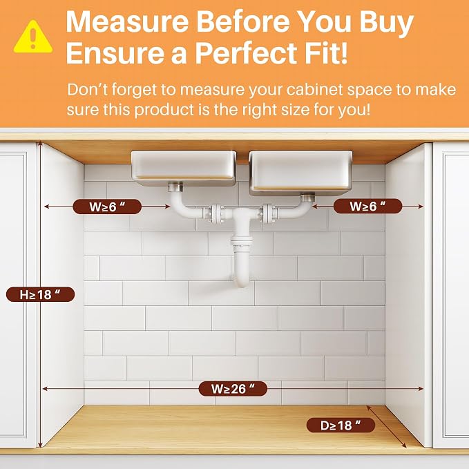 PXRACK Under Sink Organizer, 3-Tier 2-Pack Adjustable Height Pull Out Under Cabinet Organizer, Slide Out Thickened Metal Under Sink Storage for Kitchen Bathroom Laundry Pantry Organization, Black