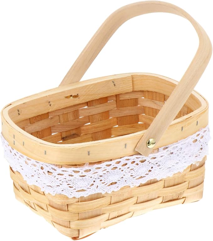 Hemoton Handwoven Flower Storage Basket Elegant Desktop Decorative Container for Festivals Weddings and Home Organization Unique Design Safe and Reliable Material for Plant Display
