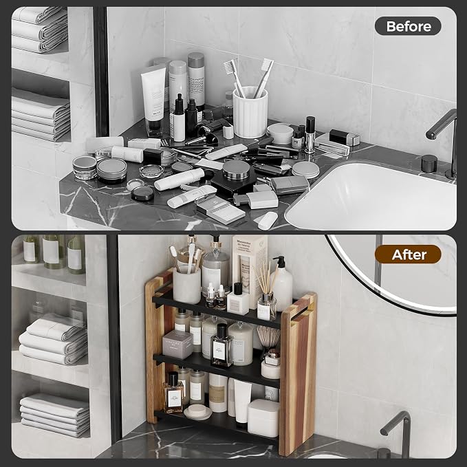 Bathroom Counter Organizer, Bathroom Sink Organizer, Vanity Shelf | Bathroom Organizers and Storage, Bathroom Countertop Organizer, Counter Shelf, Cologne Stand, Perfume Stand, Bathroom Decor