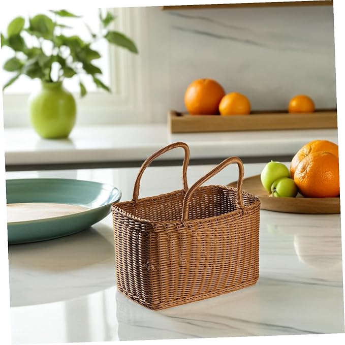 Hemobllo 1pc Decorative Woven Basket for Storage and Flower Arrangement Elegant Rattan Design Multi-functional Indoor Use for Home and Wedding Decor