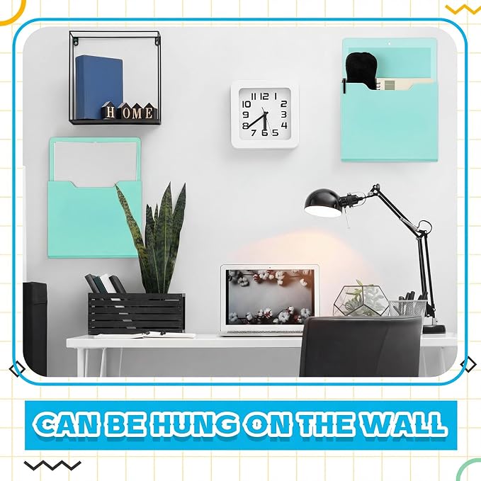 Gilprop 8 Pack Magnetic File Folder Holder for Whiteboard Classroom Storage | 10"x13"x1.2" Hanging Magnetic Wall File Organizer, Refrigerator Magazine Holder, for Mail Letters Paper Desk Office