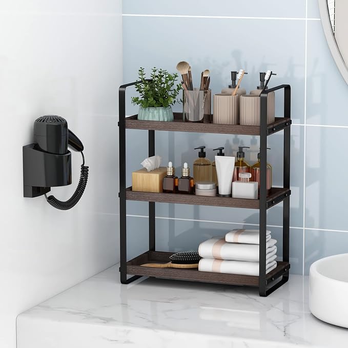 HNRLOY Bathroom Counter Organizer, Bathroom Counter Shelf, Makeup Organizer | Bathroom Countertop Organizer, Bathroom Sink Organizer, Perfume Organizer, Vanity Shelf, Bathroom Organization and Storage