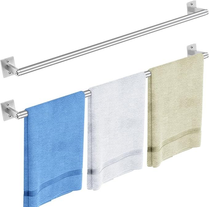 VOTZAAQ Brushed Nickel Towel Bar for Bathroom Wall,Stainless Steel Towel Racks for Bathroom Wall Mounted, Space-Saving Towel Storage, 32 Inch