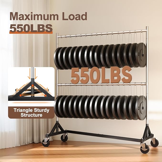 HOKEEPER Z Rack, Clothes Rack Hold 550LB Adjustable Height 2 Pack | Double Rod Clothing Rack, Large Storage Space, with Wheels, Easy to Move & Assemble, 5 Years Sweet Service, 23"D*63"W*86"H