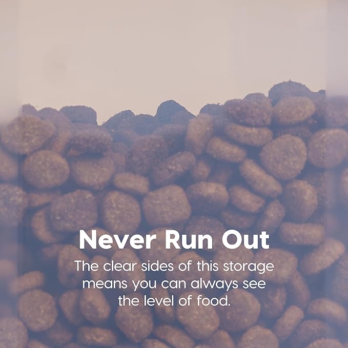 IRIS USA Dog Food Storage Container, Up to 22 lbs, Almond, Made in USA | Wheels for Mobility, Airtight Seal, BPA-Free, Best for Cat Food, Bird Seed, Chicken Feed, Pet Toys, Treats, Pellets