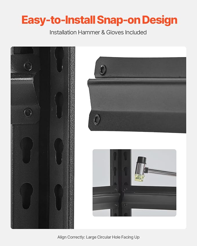 VEVOR Storage Shelves, 2000 lbs, 5 Tier Garage Storage Shelving, 16" D x 32" W x 63" H Adjustable Metal Shelves for Garage Shelves Utility Rack Shelf, Ideal for Kitchen, Warehouse, Basement, Black