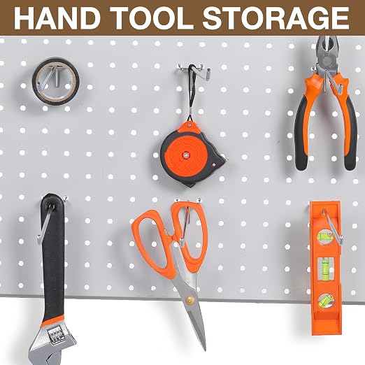 100 Pcs Peg Board Shelving Hooks Stainless Steel Hanging Board Pegs Wall Display Hooks Bulk for 1/8 1/4 Garage Storage Organizer Accessories (12 Inch,Silver)