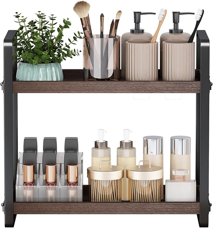 HNRLOY Bathroom Counter Organizer, Bathroom Counter Shelf, Makeup Organizer | Bathroom Countertop Organizer, Bathroom Sink Organizer, Perfume Organizer, Vanity Shelf, Bathroom Organization and Storage