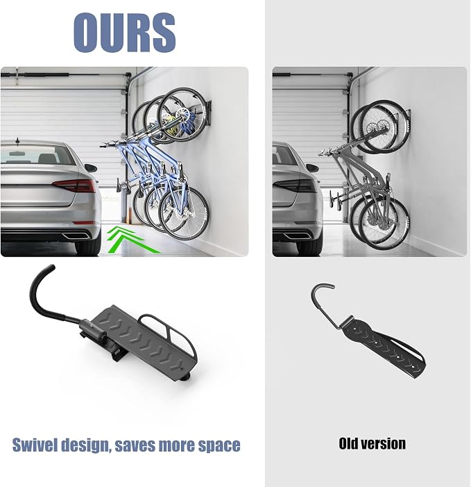 WALMANN Wall Mounted Swivel Bike Rack