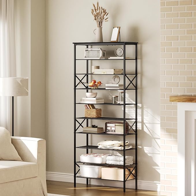 YATINEY 10 Tier Shoe Rack, Large Capacity Shoe Storage Organizer Holds 40 Pairs, Sturdy and Stable, for Entryway, Hallway, Closet, Dorm Room, Black SS10BB