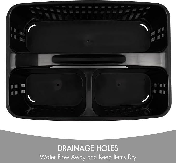Tiawudi Portable Shower Caddy, Caddy Organizer with Handle, Plastic Shower Basket Hold Soap, Shampoo, Hair Supplies and Beauty Products, Cleaning Supplies Organizer for Home, Dorm, Shelf and Cabinet