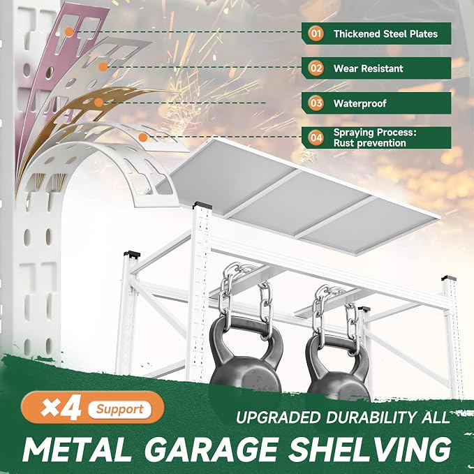 Letaya 6000LBS Storage Shelves Heavy Duty,79" W Garage Shelving Units, 4 Tier Adjustable Utility Rack Shelf,Large Metal Industrial Shelves,for Shop,Warehouse,Basement (79" W x 24" D x 79" H)