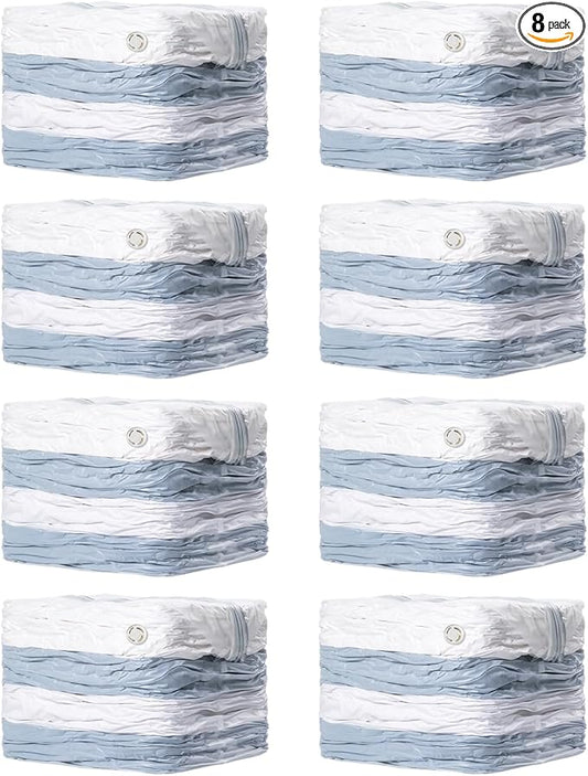 TAILI 8 Pack Vacuum Storage Bags, Jumbo Cube (31x40x15 Inch), Clear | Extra Large Vacuum Seal Bags for Comforters and Blankets, Bedding, Clothing, Pillows, No Pump Compression Cube