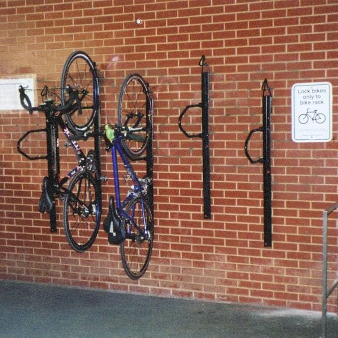 Saris Bike Trac Industrial Strength Vertical Bike Rack, Space Saving Bike Storage, Wheel Track, Full Length Tray, Perfect for Garage, Bike Hanger