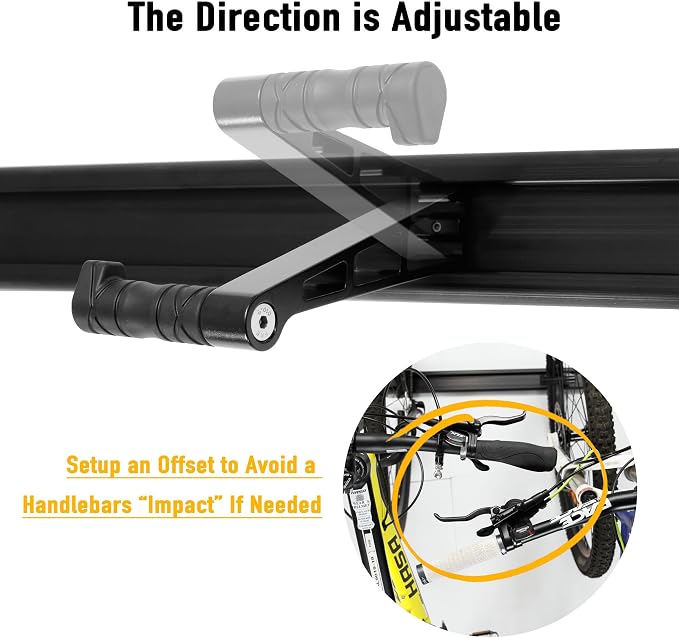 CyclingDeal Bike Wall Mount Rack - Adjustable Indoor Outdoor Storage Vertical Cycling Hook Hanger Organiser - Safe & Secure for Storing MTB Road Bicycles in Garage or Home - Classic 3 Bikes