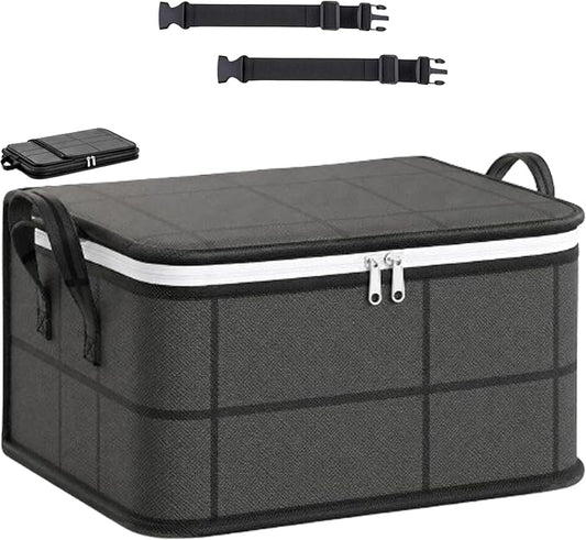 Spacious Moving Foldable Storage Bin with Reinforced Handles & Zipper，S：1 | XXL Foldable Large Capacity Storage Bag for Bedding, Blankets and Seasonal Clothes