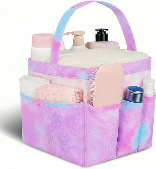 Mesh Shower Caddy Portable - 9 Pockets for College Dorm Room Essential | Large Capacity Mesh Shower Caddy with 9 Pockets, Portable Hanging Toiletry Bag for College Dorm, Gym, Camping and Beach