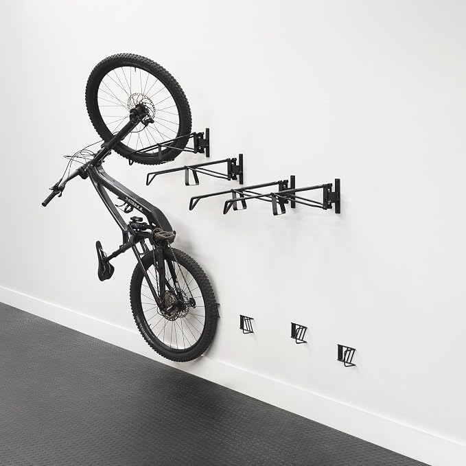 StoreYourBoard Swivel Bike Wall Mount, No Lift Vertical Rack | Wall Mount Bike Rack, Vertical Bike Storage, Swivels Flat to Wall, No Lift