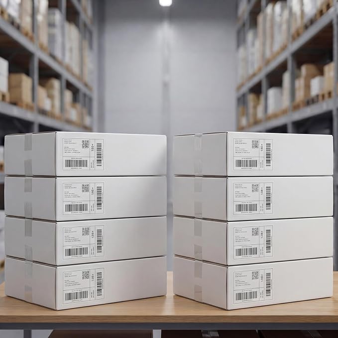 CRUGLA 12x9x3 White Shipping Boxes, 25 Pack Corrugated Mailer Boxes for Small Business Packaging, Quick Fold Cardboard Mailer with Round Seal Stickers