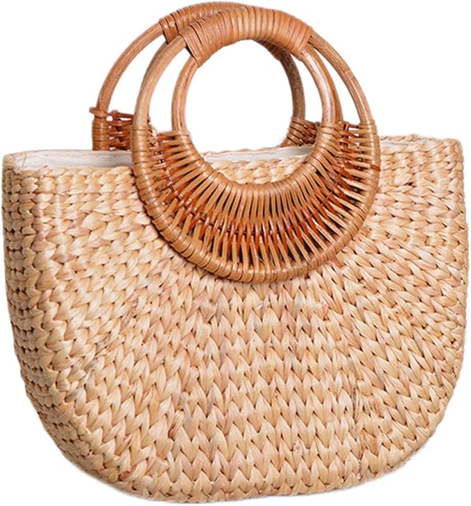 Rustic Handmade Rattan Storage Basket Wedding Flower Wicker Plant Holder S, Brown1, S