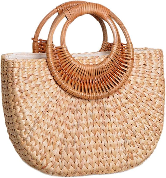 Rustic Handmade Rattan Storage Basket Wedding Flower Wicker Plant Holder S, Brown1, S