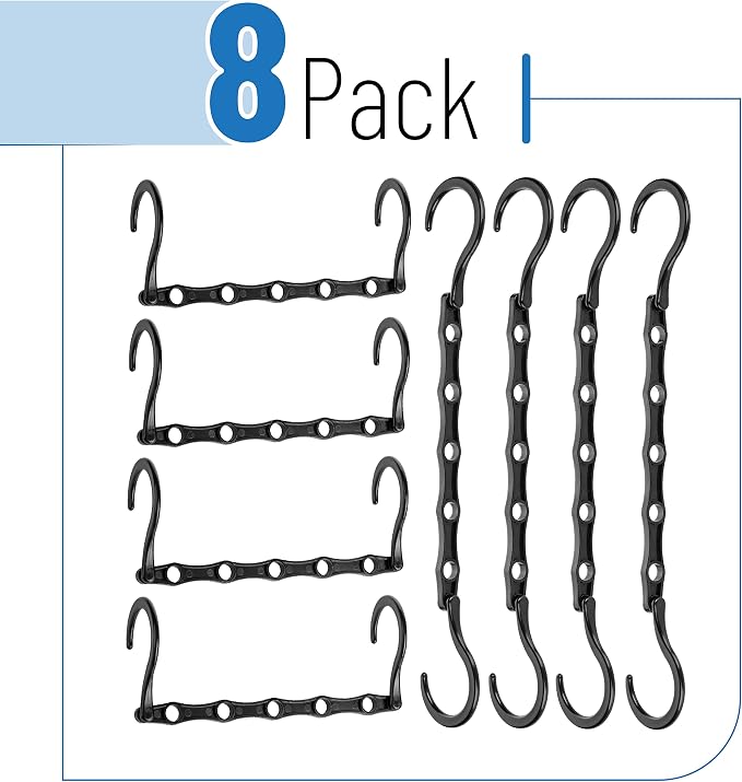 Mr. Pen- Space Saving Hangers, 8 pcs, 360° Rotating Hooks | Magic Cascading Hanger Organizer with 5 Enclosed Slots, Closet Organizers and Storage for Clothes