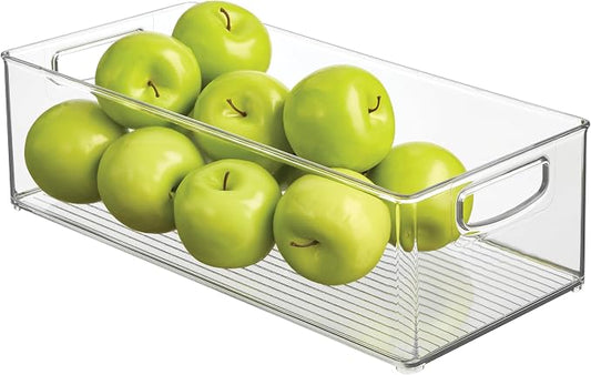 iDesign Stackable Storage Bin - Clear | Organizer Bin for Kitchen and Pantry, Made in USA