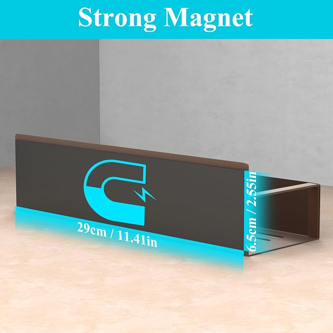 HuggieGems 6 Pack Magnetic Spice Storage Rack Organizer for Refrigerator and Oven, Bronze Fridge Organizers and Storage