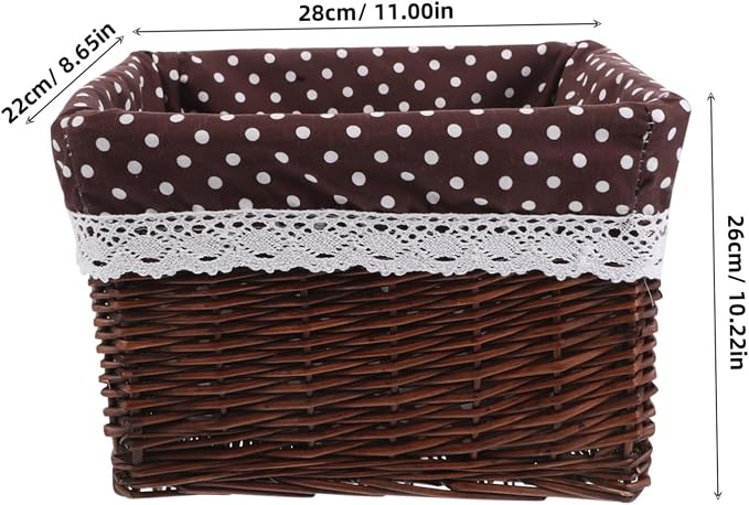 ABOOFAN Woven Storage Basket Capacity Decorative Wicker for Shelves Cube Organizer for Bedroom Room Bathroom Laundry and Pantry Handwoven Design
