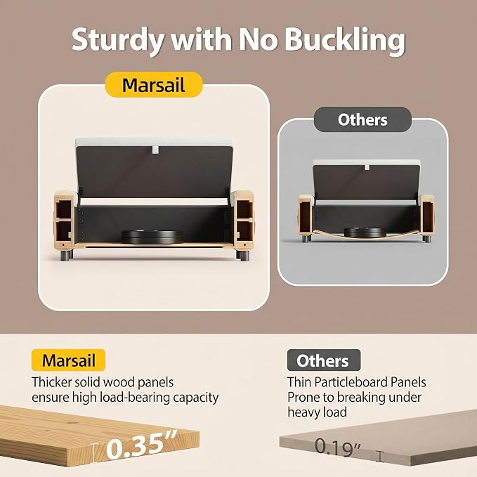 Marsail Upholstered Bench Rectangle Ottoman with Storage Bench for Bedroom End of Bed, Tufted Ottoman with Cushion, Modern Benches for Foot of Bed, Living Room, Entryway, Cream