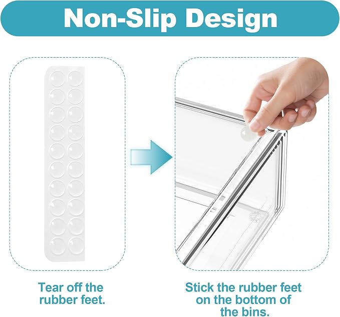 Stackable Storage Drawers, 3 Pack Clear Acrylic Makeup & Baby Bottle Storage Organizer, Versatile Storage Bins for Vanity, Under Sink, Kitchen Cabinets & Pantry (3 Pack)