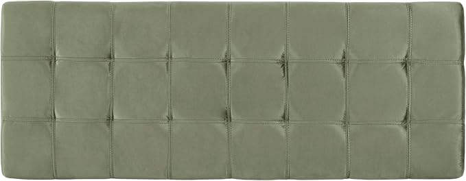 Upholstered Storage Ottoman Bench, End of Bed Bench with Storage Chest, Foldable Foot Rest with Legs for Living Room, Bedroom, Entryway, Dark Gray (Pale Green)