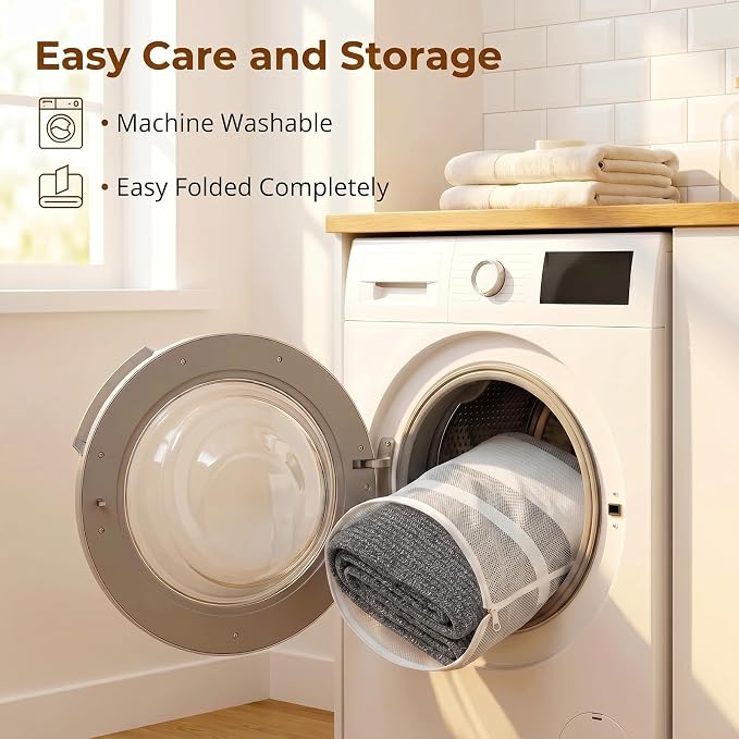 OIASKET 108L Cotton Rope Storage Basket for Living Room and Bedroom 25"x16"x16" Woven Laundry Basket, Heavy Duty Bin for Blankets, Pillows & Toys, Pet-Safe & Scratch-Free, Dark Grey and White